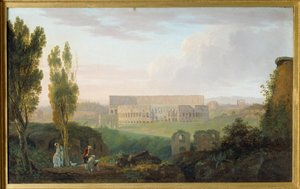 Colisee sett från Palatinen. Målning av Carlo Labruzzi (1765-1818) Ec. Ital.