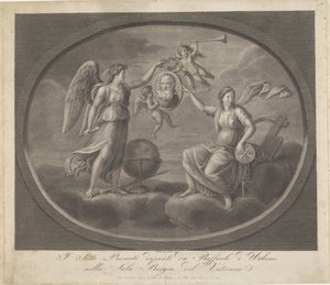 Allegorier om Galileo Galilei Sju planeter målade av Raffaele d