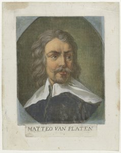 Porträtt av konstnär Matthew von Platen Kunstenaars Zelfportret En in de Galleria degli Uffizi te Florence (serietitel) Självporträtten av Real Galleria di Firenze (serietitel) av Carlo Lasinio