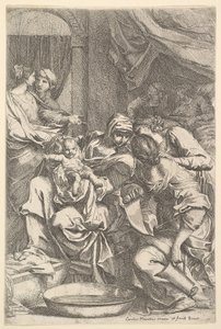 Jungfruns födelse. av Carlo Maratta or Maratti