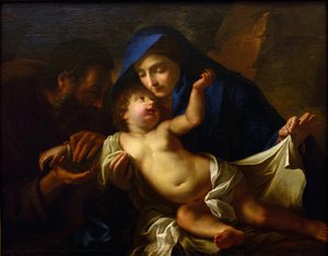 Den heliga familjen par Maratta, Carlo (1625-1713). Olja på duk, slutet av 1600-talet, State A. Radishchev Art Museum, Saratov