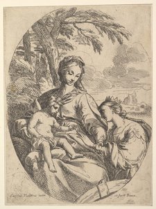 St. Catherines bröllop. av Carlo Maratta or Maratti