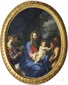 Jungfru med barn och Sankt Johannes av Carlo Maratta or Maratti