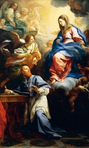 Jungfru med barn som visas för St. Francis de Sales av Carlo Maratta or Maratti