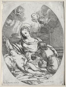 Madonna och barn med Magdalen. av Carlo Maratta or Maratti