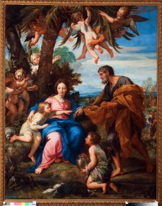 Vila under flykten till Egypten Målning av Carlo Maratti (1625-1713)