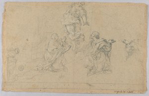 Studie av tre figurer