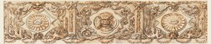 Ritning, Förslag till en frise, ca 1770 av Carlo Marchionni