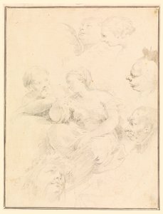 Teckning, Figurala skisser, 1775 av Carlo Marchionni
