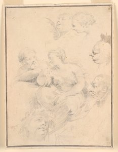 Teckning, Figurala skisser, 1775 av Carlo Marchionni