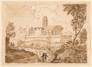 Teckning, Figurer på väg, mitten av 1700-talet-slutet av 1700-talet av Carlo Marchionni