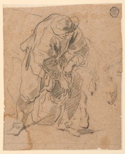 Teckning, Bonde med väska, 1728-78 av Carlo Marchionni