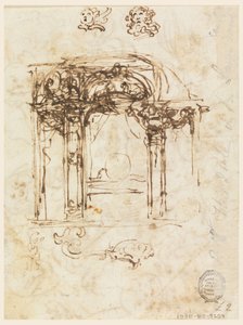 Teckning, studier av huvuden, 1760-80 av Carlo Marchionni