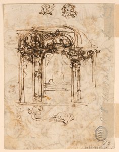 Teckning, studier av huvuden, 1760-80 av Carlo Marchionni