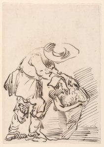 Teckning, arbetande bonde, 1728-78 av Carlo Marchionni
