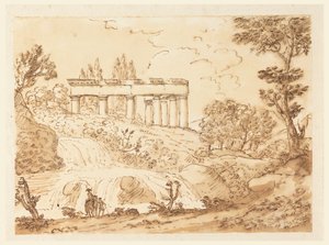 Landskap med tempelruiner av Carlo Marchionni
