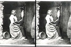 Old Woman Spinning, Capri, ca 1865 (s/v foto)