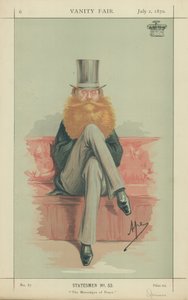 Earl Spencer, The Messenger of Peace, 2 juli 1870, Vanity Fair-tecknat. av Carlo Pellegrini