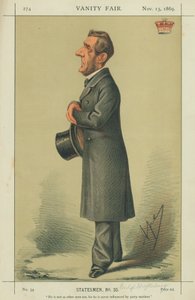 Earl of Shaftesbury, han är ingen som andra män är för han påverkas aldrig av partimotiv, 13 november 1869, Vanity Fair-tecknad film av Carlo Pellegrini