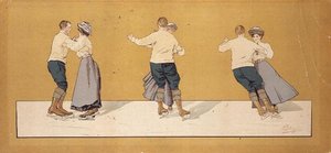 Konståkningstrilogi (lito i färg) av Carlo Pellegrini