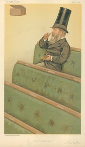 Mr Charles Nicholas Warton, Hear Hear Hear Hear Hear, 10 maj 1884, Vanity Fair-karikatyr. av Carlo Pellegrini