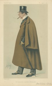 Mr Markham Spofforth, Han uppfann den konservativa arbetande mannen, 20 mars 1880, Vanity Fair-tecknad serie av Carlo Pellegrini