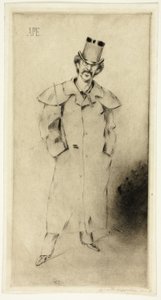 Porträtt av Whistler av Carlo Pellegrini