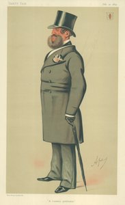 Sir Henry Josias Stracey, A country gentleman, 10 juli 1875, Vanity Fair tecknad film av Carlo Pellegrini