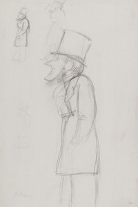 Skiss till en karikatyr, möjligen av G. Russell av Carlo Pellegrini