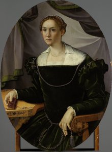 Porträtt av en kvinna av Carlo Portelli (attributed to)