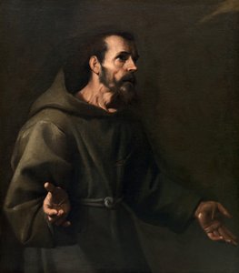Saint Francis tar emot Stigmata, ca 1611. av Carlo Sellitto