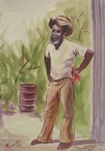 Breaktime, 1989 (wc på papper)