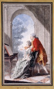 John Wilkes och fröken Gertrude Carmontelle, av Carmontelle