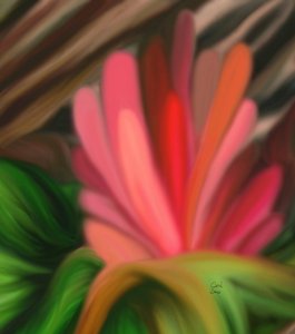 Abstrakt blomma