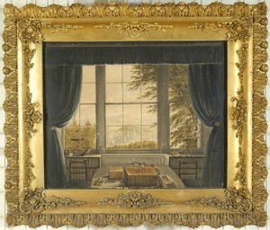 Södra fönstret i Greta Halls arbetsrum, 1841 av Caroline Bowles