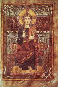 NAL 1203 fol.3 Kristus i Majestät, från Godescale-evangeliet, c.781-783 e.Kr.