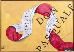Don Pasquale (penna & bläck och akvarell på papper)