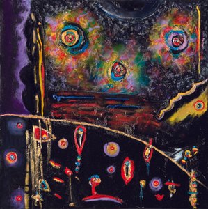 Night Seed Transmission, 2007 (akryl och olja på duk) av Carolyn Mary Kleefeld
