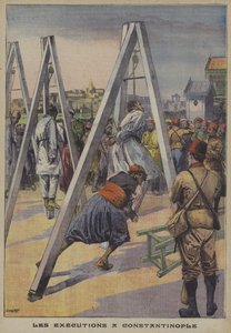 Avrättningar av deltagare i den osmanska motkuppen 1909 i Konstantinopel