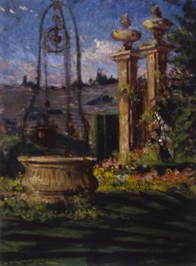 I trädgårdarna i Villa Palmieri, 1910.