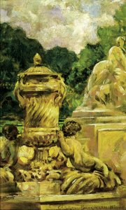 Fontänträdgården i Nimes, Frankrike, 1911.