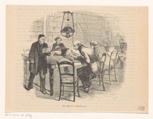 Lässal i ett bibliotek Les rats de bibliothèque (titel på objekt) av Carter