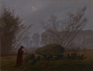 En promenad i skymningen av Caspar David Friedrich