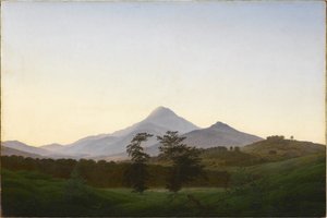 Böhmiskt landskap av Caspar David Friedrich