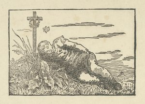Pojke som sover på en grav, 1802 av Caspar David Friedrich