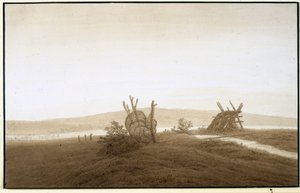 Caspar David Friedrich "Tollense-sjön", omkring 1806 av Caspar David Friedrich