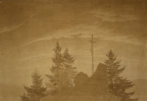 Kors i bergen av Caspar David Friedrich