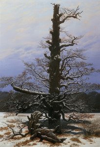 Ek i snön. 1829 av Caspar David Friedrich