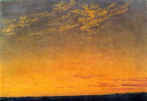 Kväll med moln av Caspar David Friedrich av Caspar David Friedrich