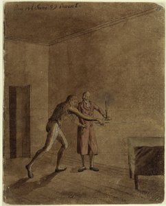 Franz och Daniel ur Schillers "Rövarna" av Caspar David Friedrich